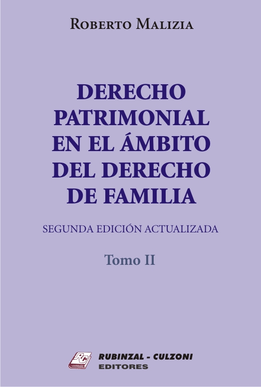 Derecho patrimonial en el ámbito del Derecho de Familia - Tomo II - 2ª edición actualizada