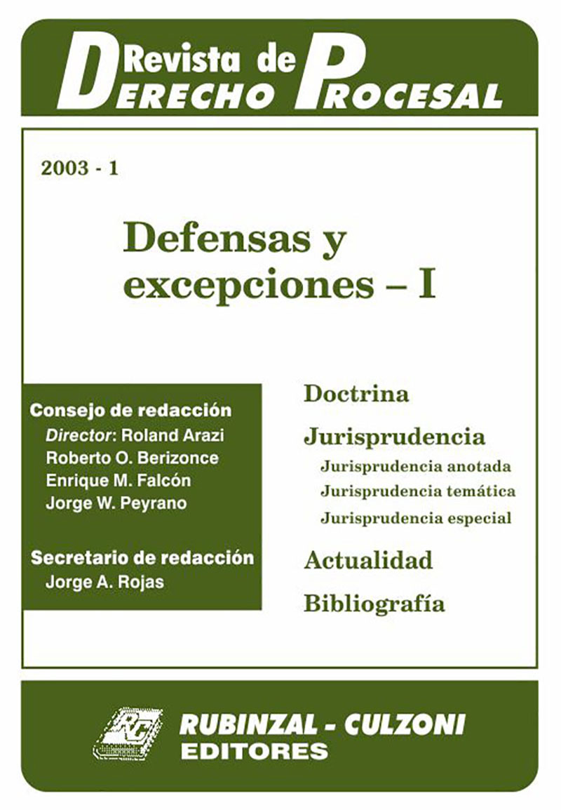 Revista de Derecho Procesal - Defensas y excepciones - I
