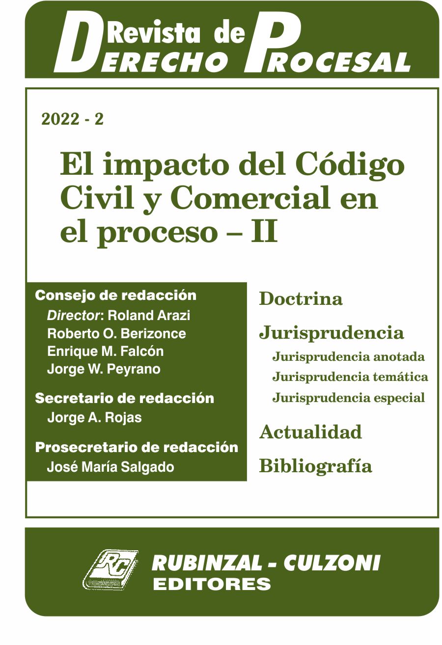  - El impacto del Código Civil y Comercial en el proceso - II [2022-2]