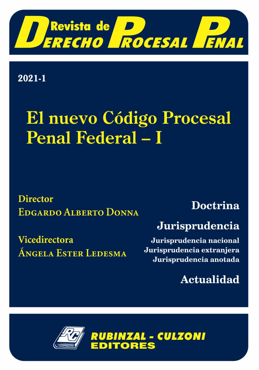  - El nuevo Código Procesal Penal Federal - I  [2021-1]